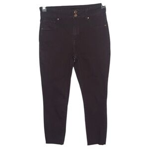 MAURICES WOMENS HI RISE PLUM JEANS CROPPED RAW HEM SIZE SMALL